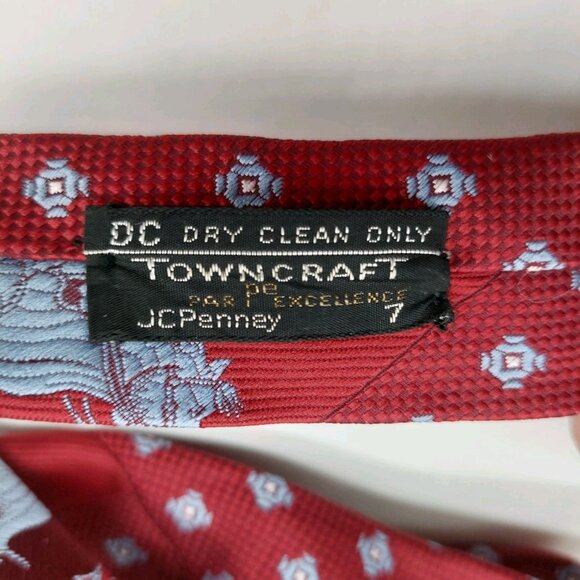 Three Musketeers Pattern Red Necktie Ted Blue - Picture 4 of 10